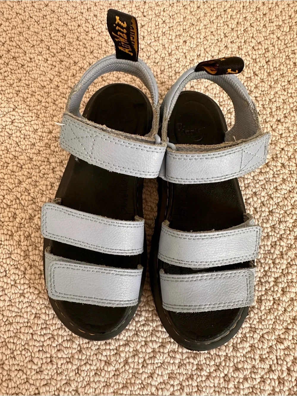 Dr. Martens Kids Klaire blue Velcro Strap Sandals 2